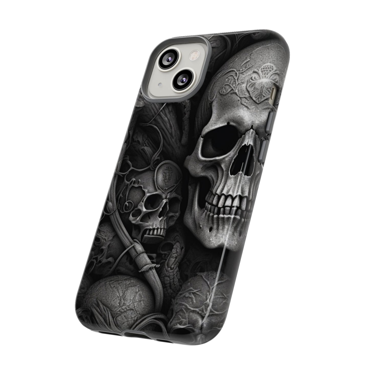 Black skull  Tough Cases