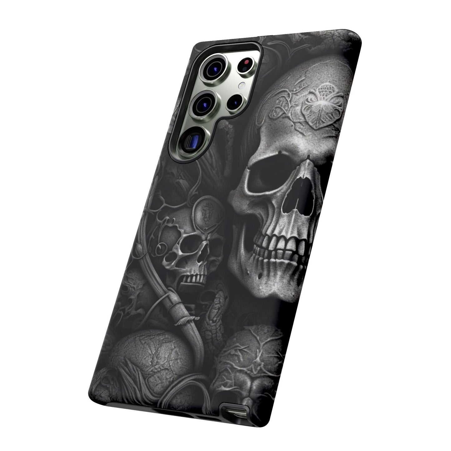 Black skull  Tough Cases