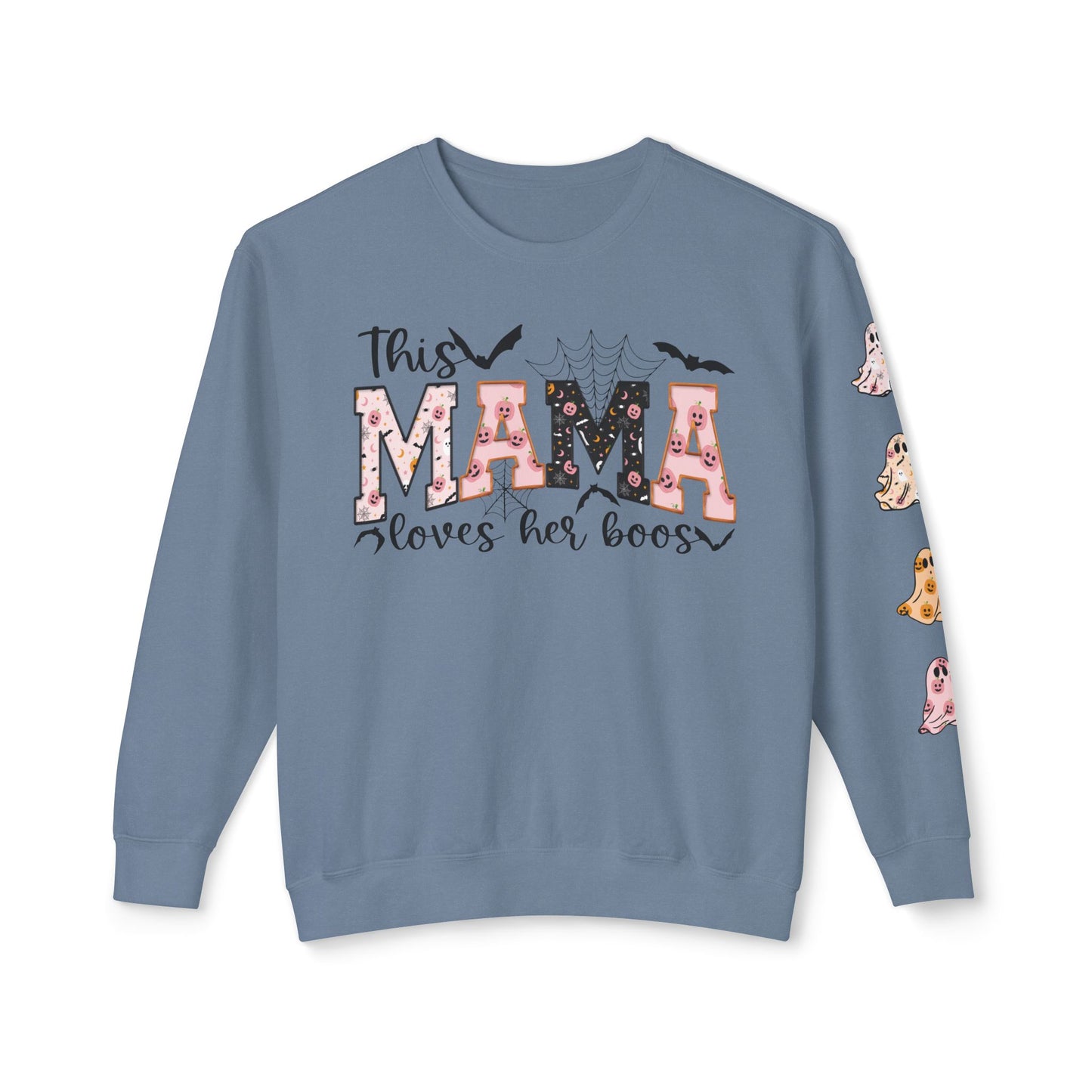 This Mama Loves Her Boos Sweatshirt, Comfort Colors, Halloween Mama Sweatshirt, Custom Mama Sweat with Kids Name, Personalized Mom Sweat for Halloween