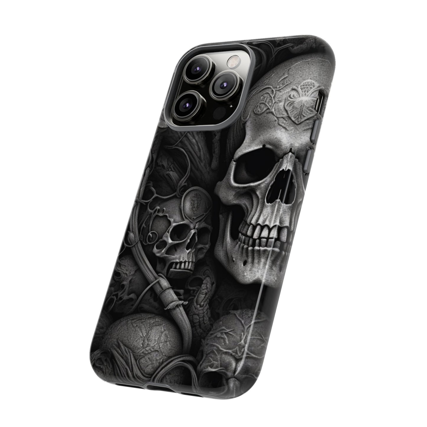 Black skull  Tough Cases