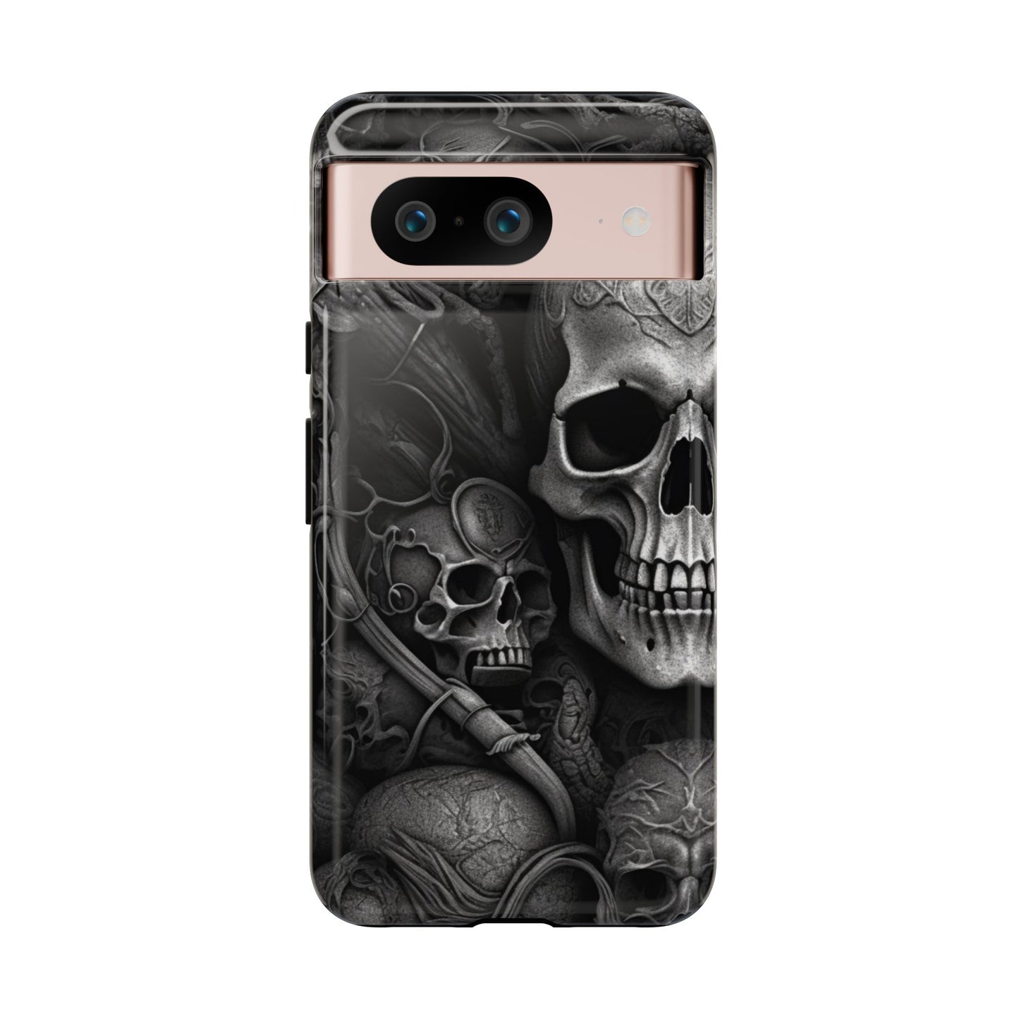 Black skull  Tough Cases