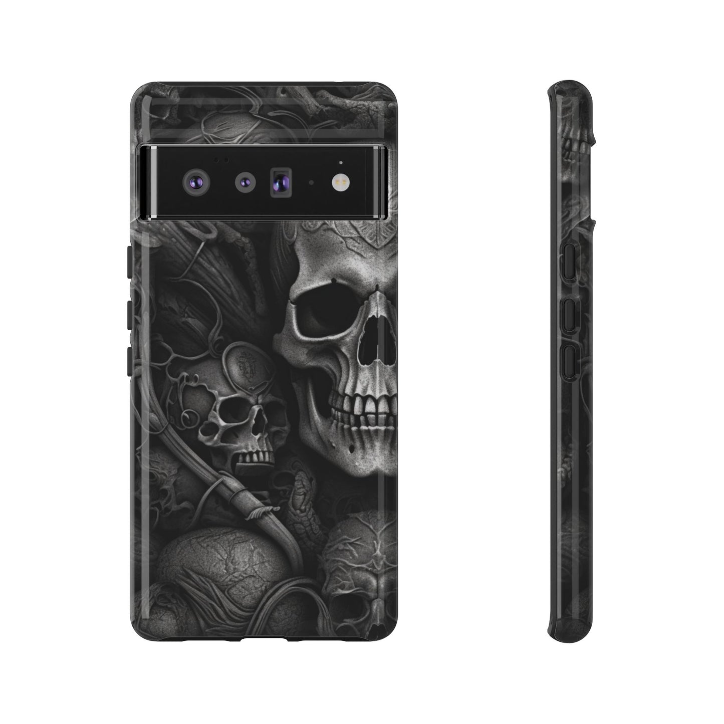 Black skull  Tough Cases