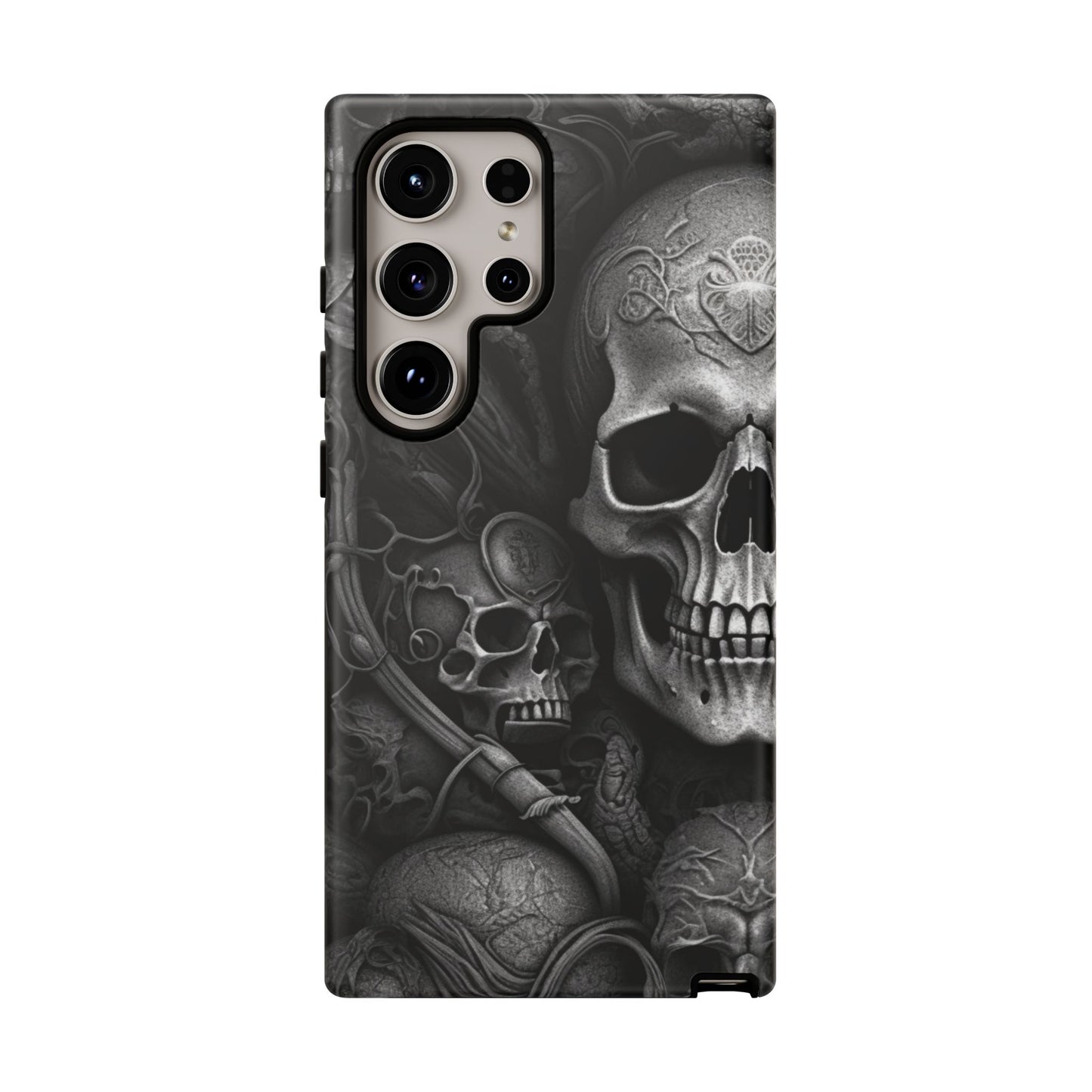 Black skull  Tough Cases