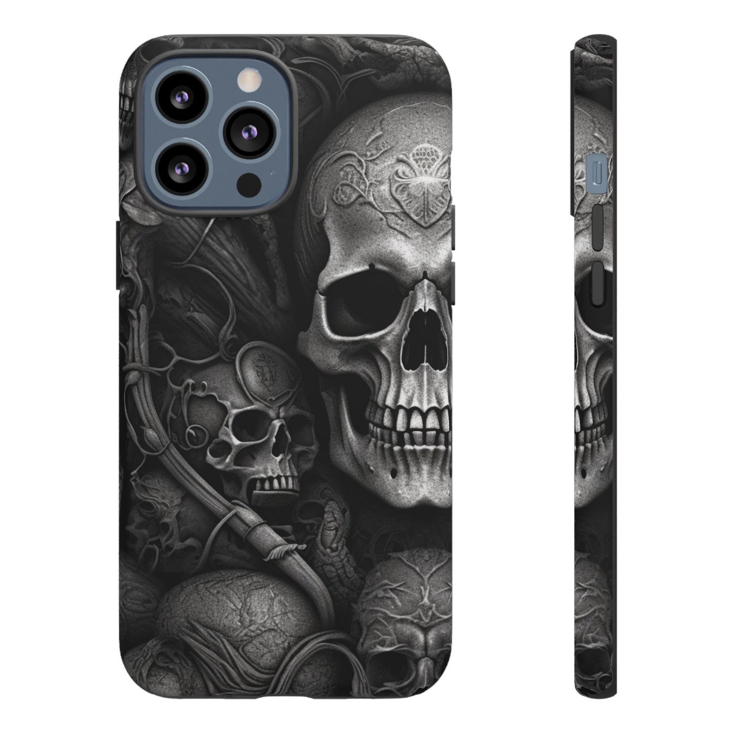 Black skull  Tough Cases