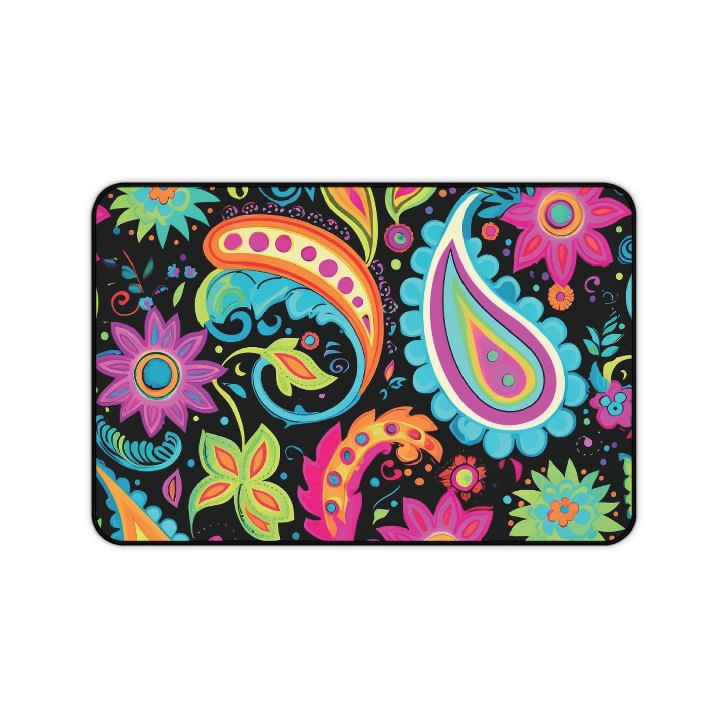 Black Paisley Mouse Pad Desk Mat