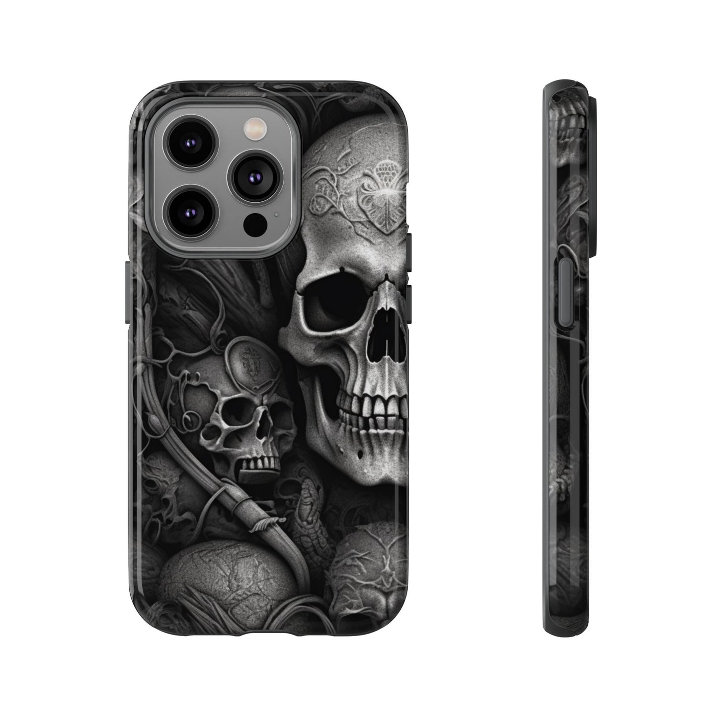 Black skull  Tough Cases