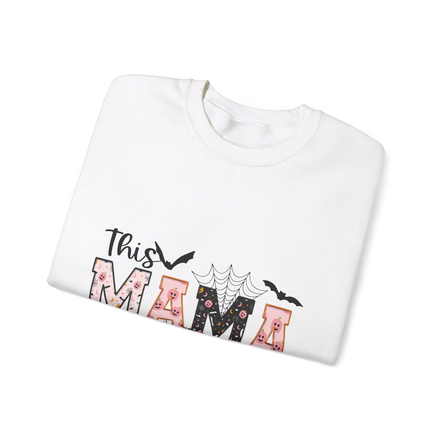 This Mama Loves Her Boos Halloween/ Fall Unisex Heavy Blend™ Crewneck Sweatshirt