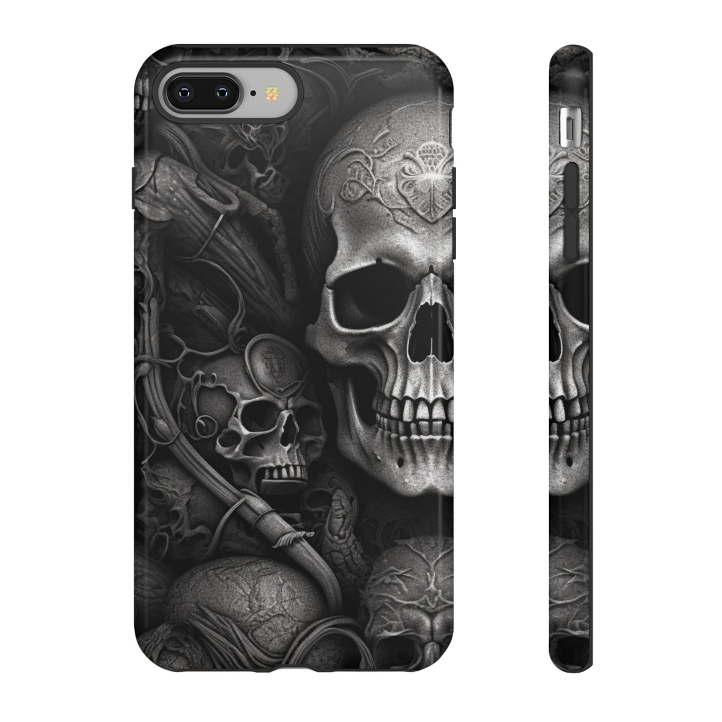 Black skull  Tough Cases