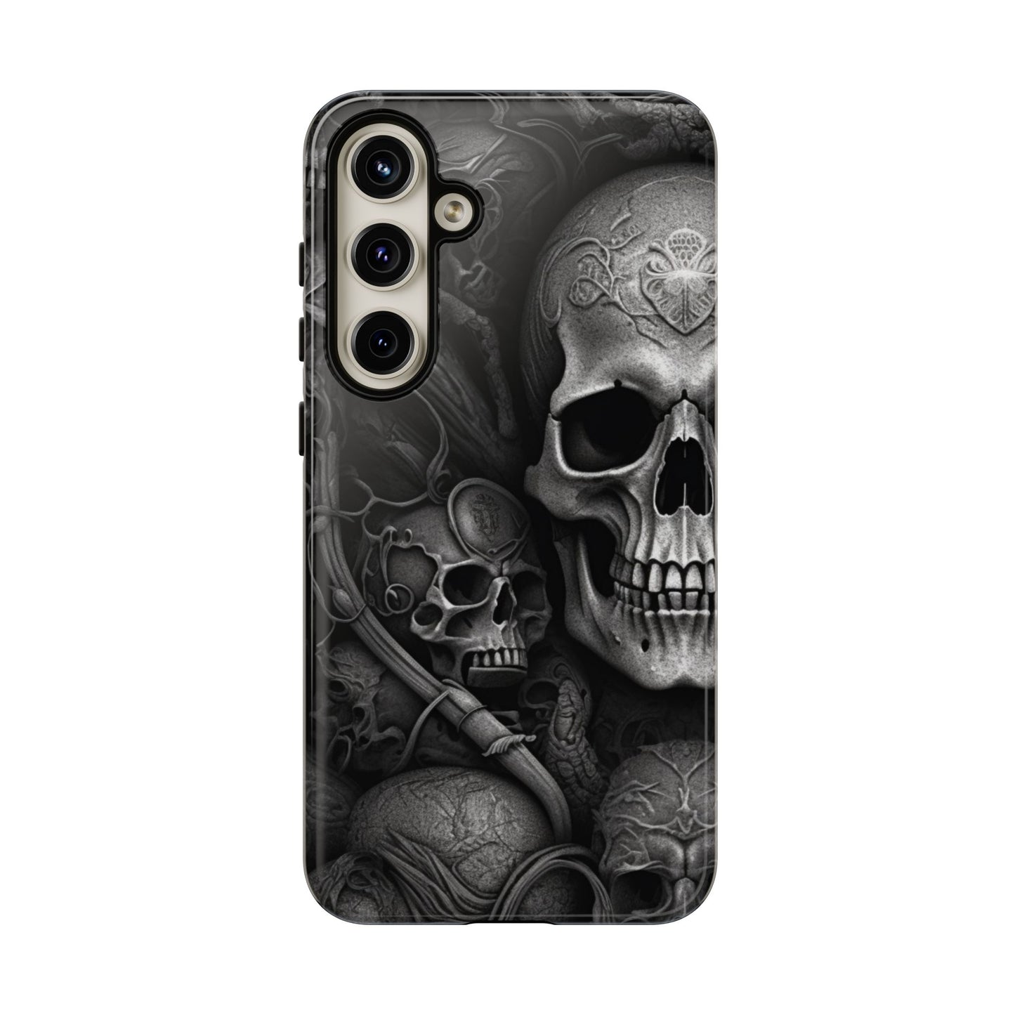 Black skull  Tough Cases