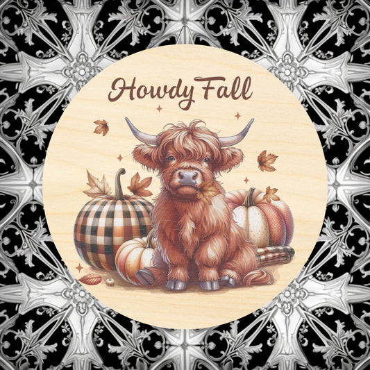 Cute highland cow Wood Signs