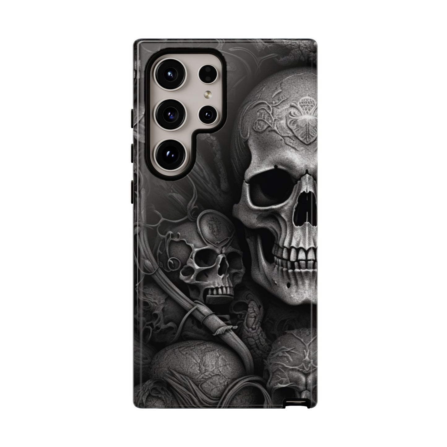 Black skull  Tough Cases