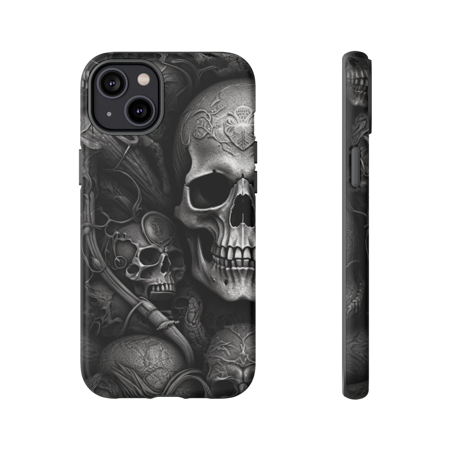 Black skull  Tough Cases