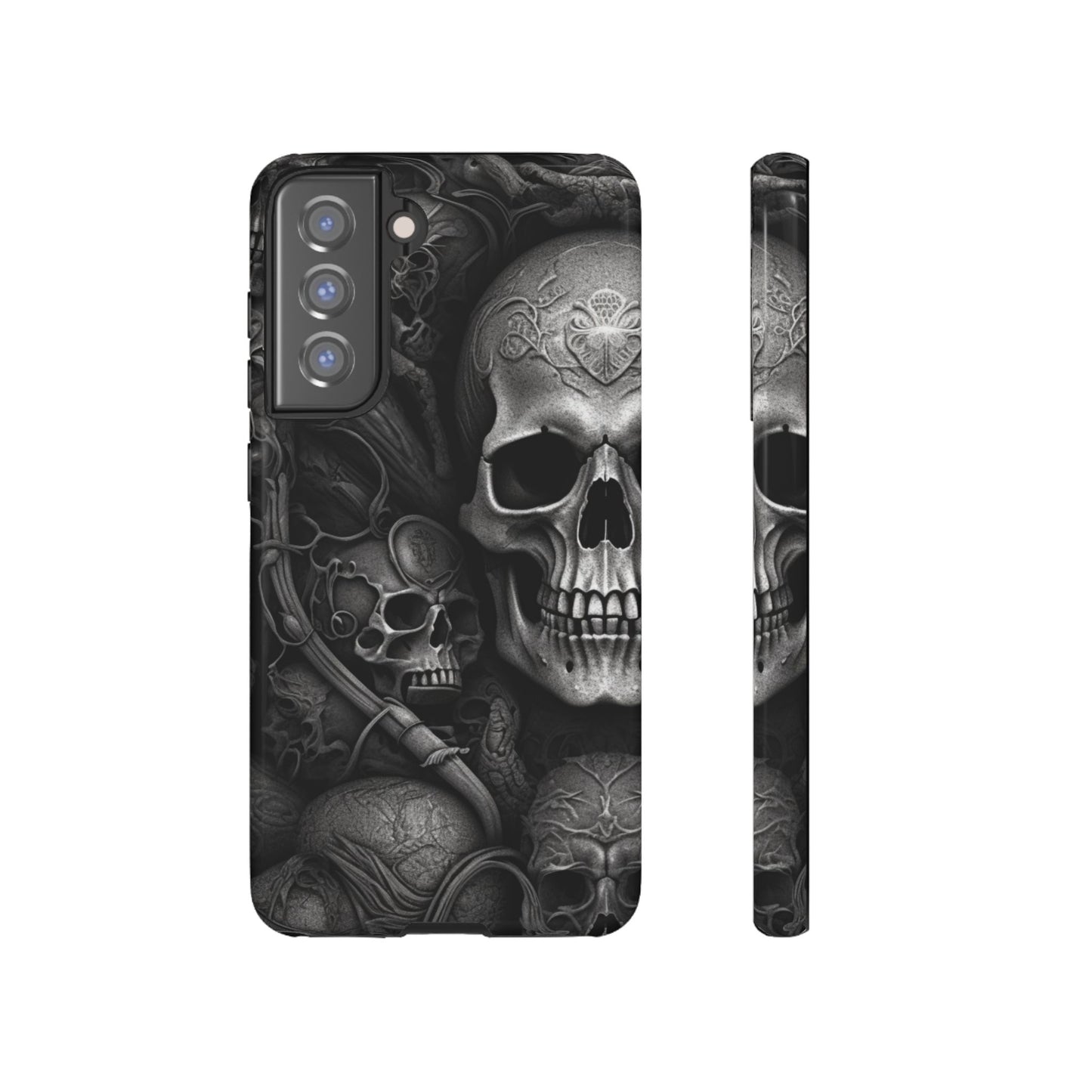 Black skull  Tough Cases