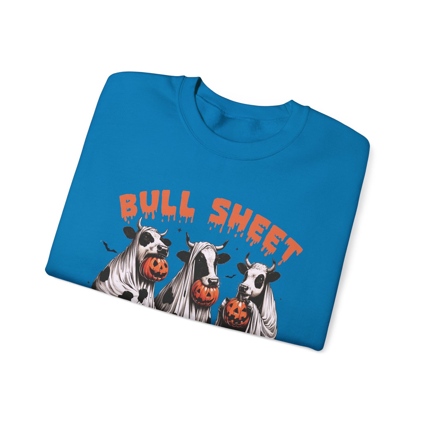 Bull Sheet Cow Lover Club sweat-Shirt, Funny Halloween Ghost Cow Shirt, Spooky Halloween Pumpkin Season Gift for Cow Lover, Cow Halloween Shirt