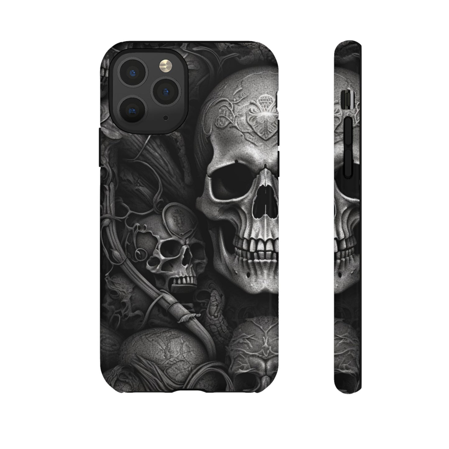 Black skull  Tough Cases