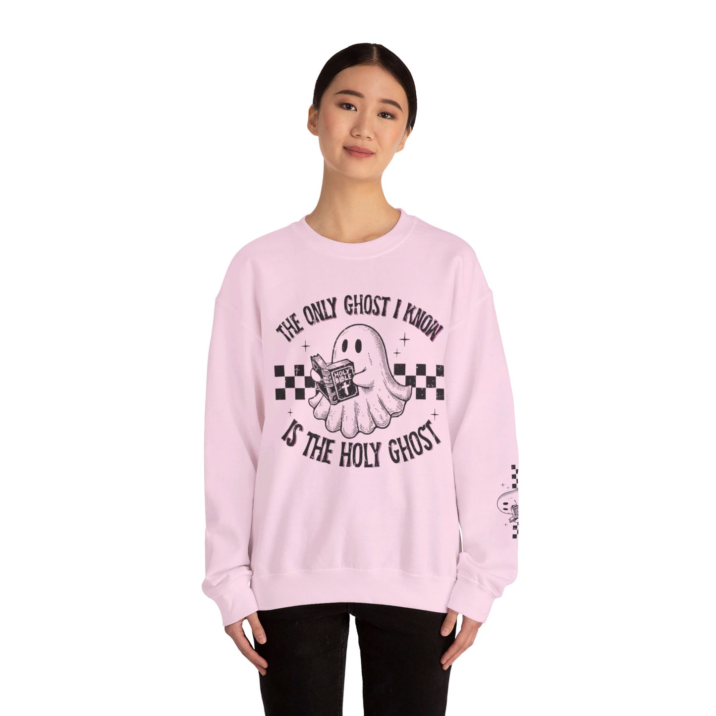 Only ghost I know is the holy Ghost Halloween Fall cute Unisex Crewneck Sweatshirt