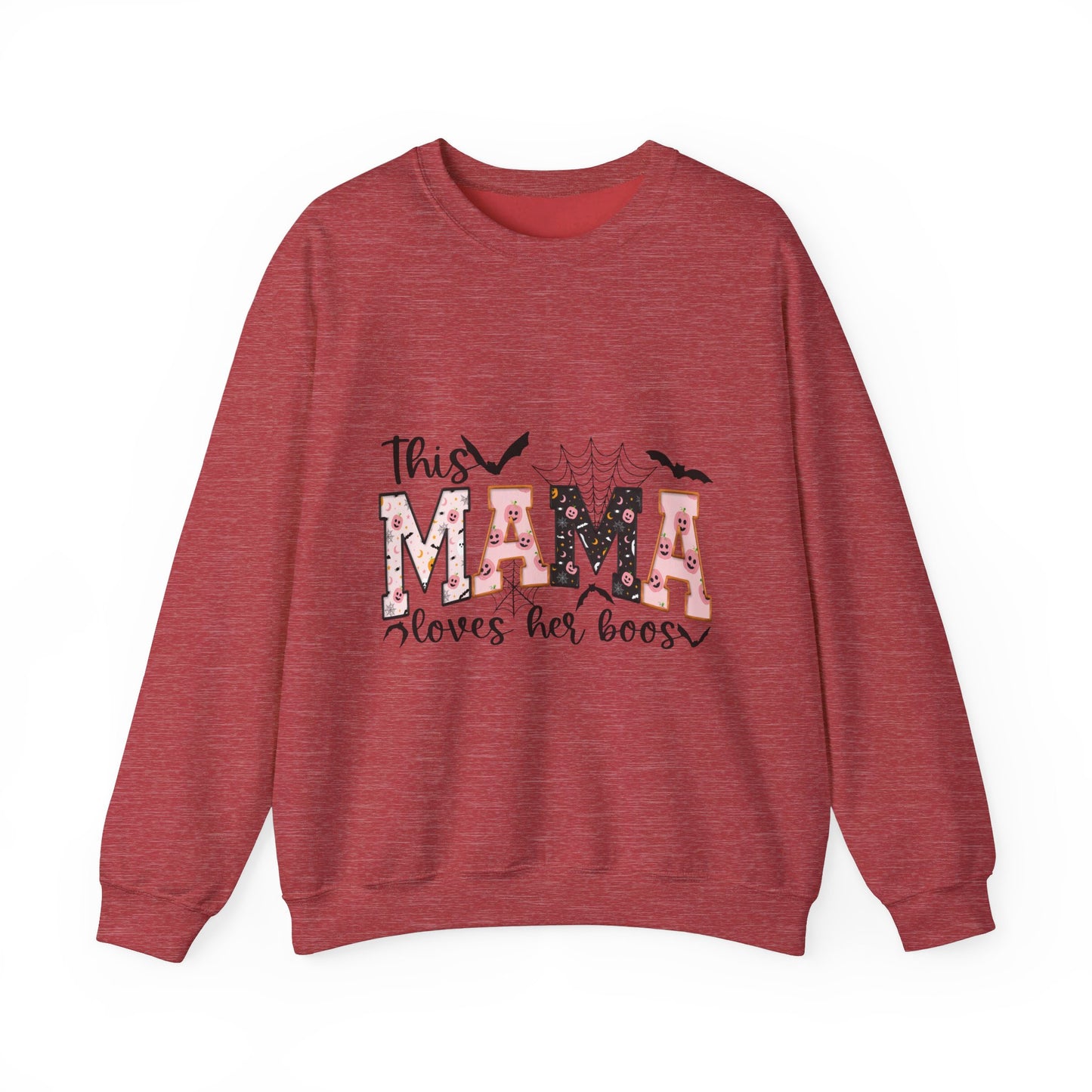 This Mama Loves Her Boos Halloween/ Fall Unisex Heavy Blend™ Crewneck Sweatshirt