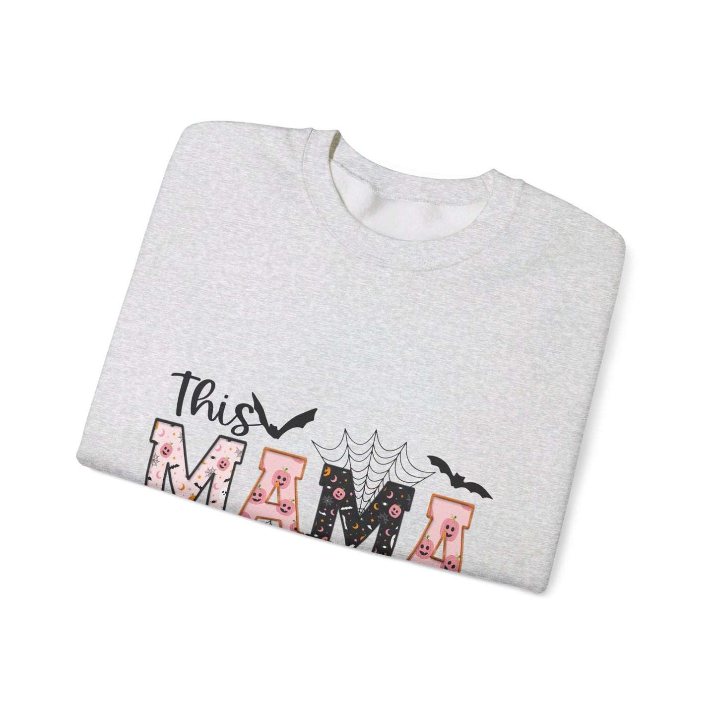 This Mama Loves Her Boos Halloween/ Fall Unisex Heavy Blend™ Crewneck Sweatshirt