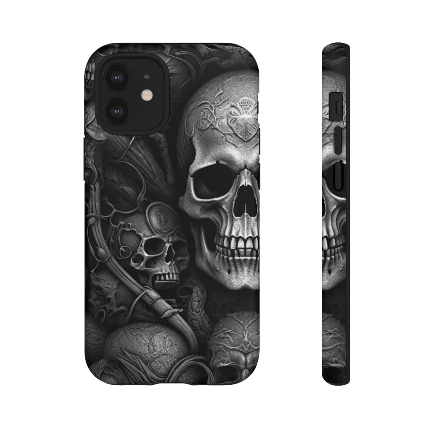 Black skull  Tough Cases