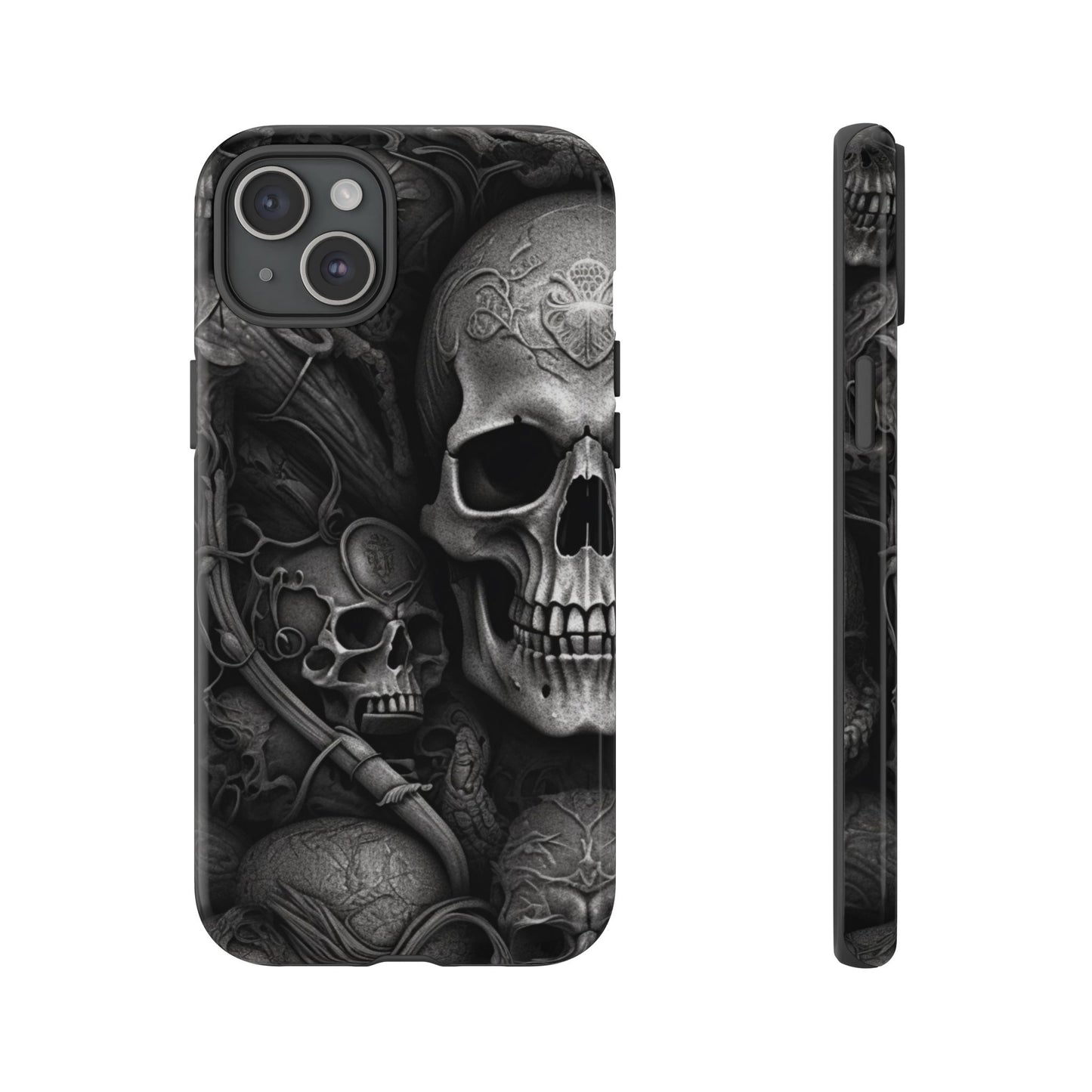 Black skull  Tough Cases