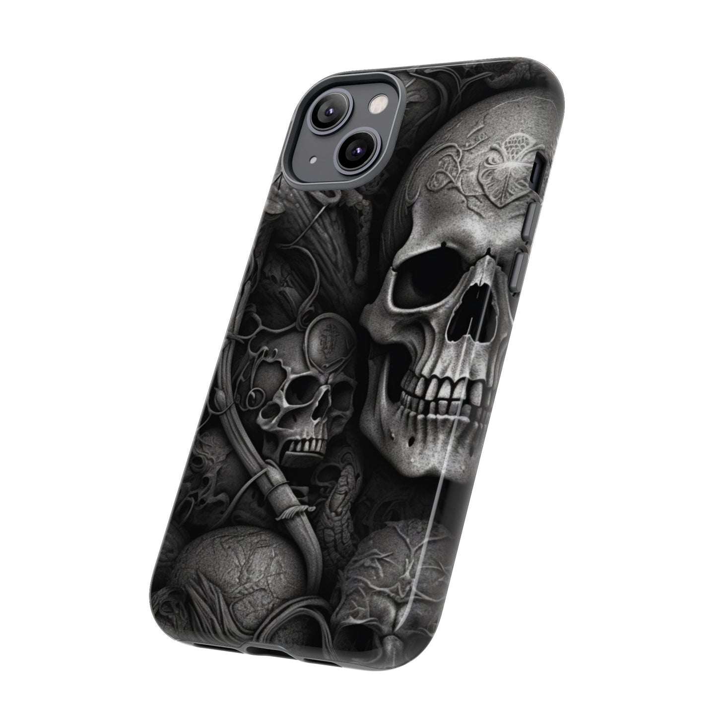 Black skull  Tough Cases