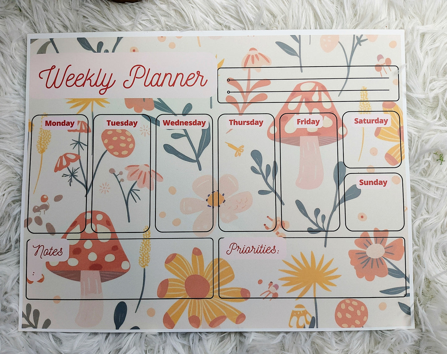 Weekly Desk Planner Notepad- 8.5x11