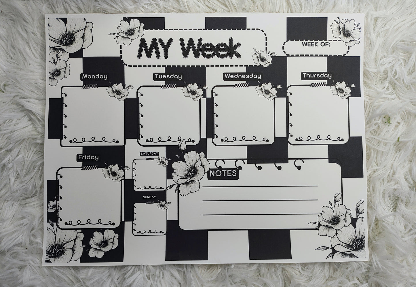 Weekly Desk Planner Notepad- 8.5x11